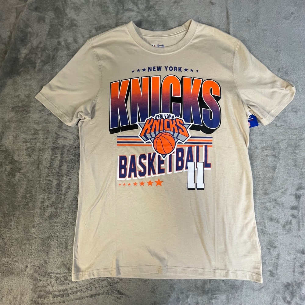 Ultra Game New York Knicks T-Shirt Mens Medium Tan Jalen Brunson 11 NBA Graphic